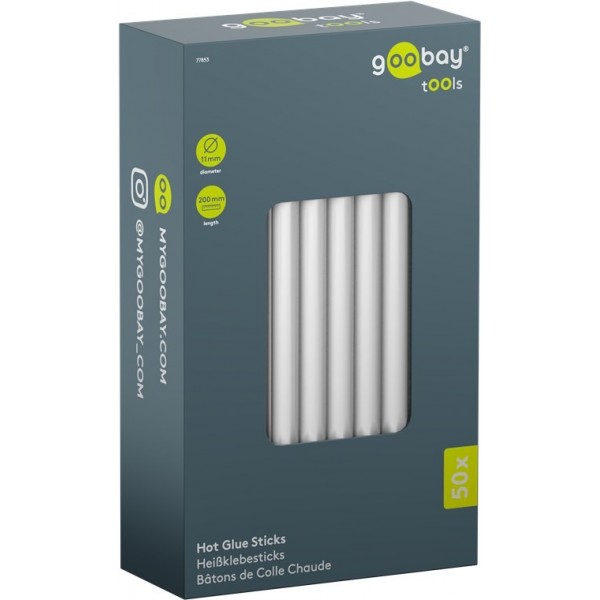 Goobay 77853 Hot Glue Sticks - Ø11x200mm - 50 pieces
