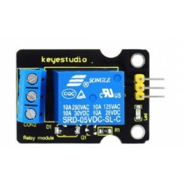 Keyestudio 5V Relais Module - 1 Kanaal - Hoog-actief - 10A