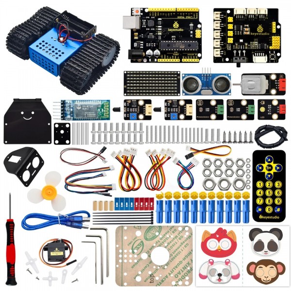 Keyestudio Mini Caterpillar Tank Robot V3 - DIY Kit