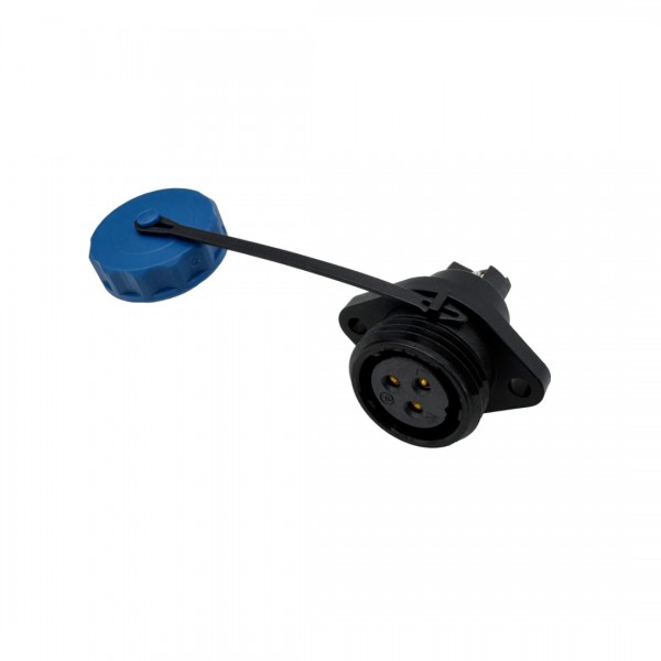 LD16 Female Waterbestendige Chassis Connector 3p - 2 Montagegaten