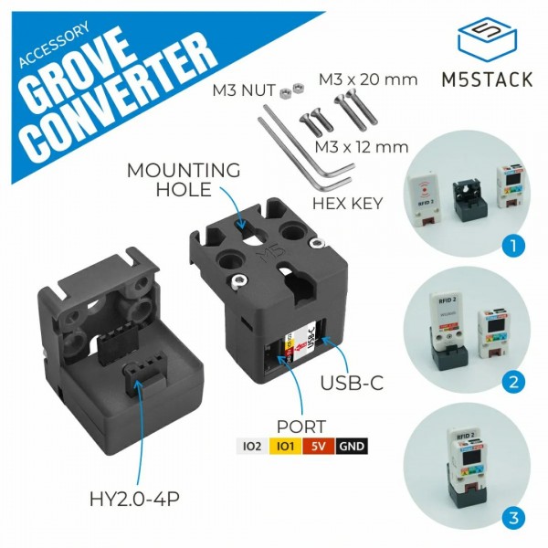 M5Stack Grove 2-to-1 Converter with USB-C