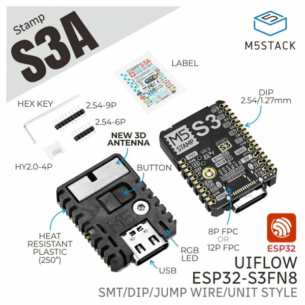 M5Stack Stamp-S3A - ESP32-S3 Development Board