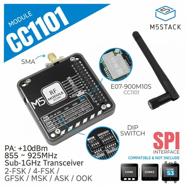 M5Stack CC1101 Module RF Transceiver - 868MHz - for M5Core