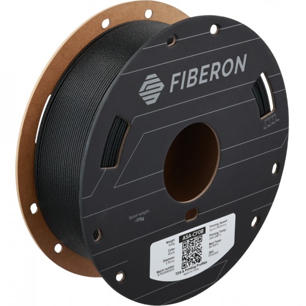 Polymaker Fiberon ASA-CF08 Filament 1.75mm - 0.5kg - Zwart