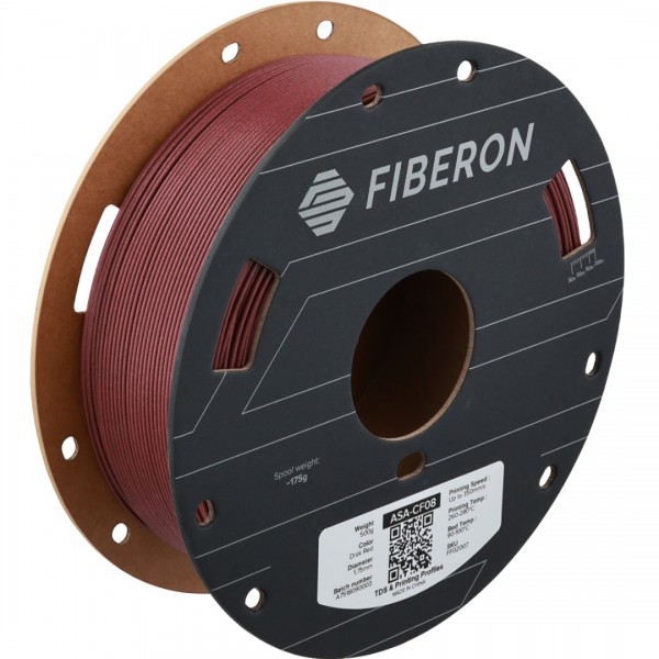 Polymaker Fiberon ASA-CF08 Filament 1.75mm - 0.5kg - Donkerrood