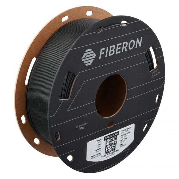 Polymaker Fiberon PA612-ESD Filament 1.75mm - 0.5kg - Zwart