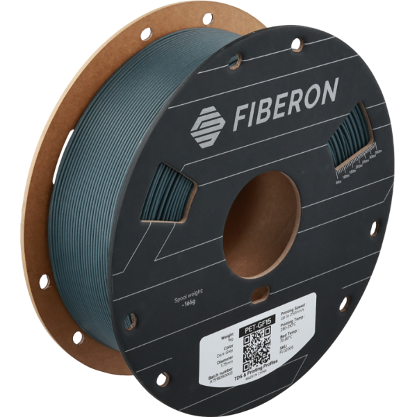 Polymaker Fiberon PET-GF15 Filament 1.75mm - 1kg - Dark Grey Polymaker Fiberon PET-GF15 Filament 1.75mm - 1kg - Dark Grey