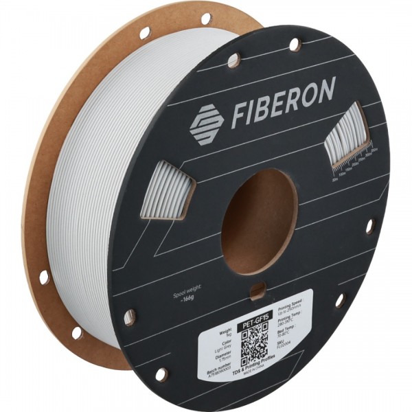 Polymaker Fiberon PET-GF15 Filament 1.75mm - 1kg - Light Grey Polymaker Fiberon PET-GF15 Filament 1.75mm - 1kg - Light Grey