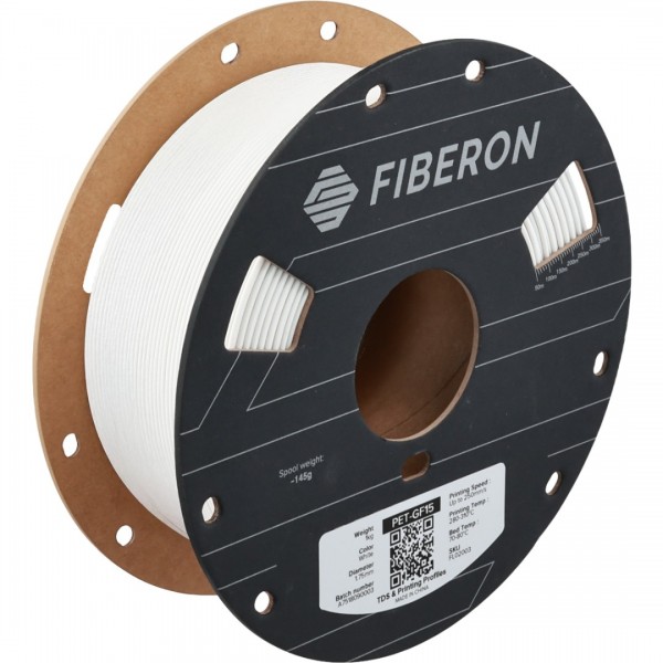 Polymaker Fiberon PET-GF15 Filament 1.75mm - 1kg - White Polymaker Fiberon PET-GF15 Filament 1.75mm - 1kg - White