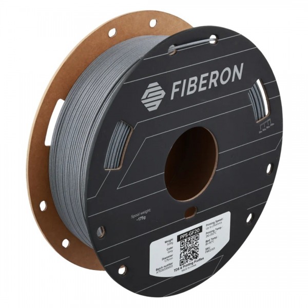 Polymaker Fiberon PPS-GF20 Filament 1.75mm - 0.5kg - Grijs
