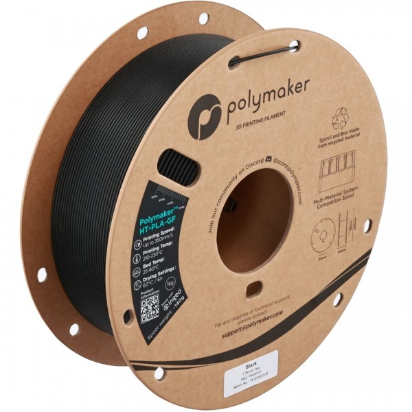 Polymaker HT-PLA-GF Filament 1.75mm - 1kg - Zwart