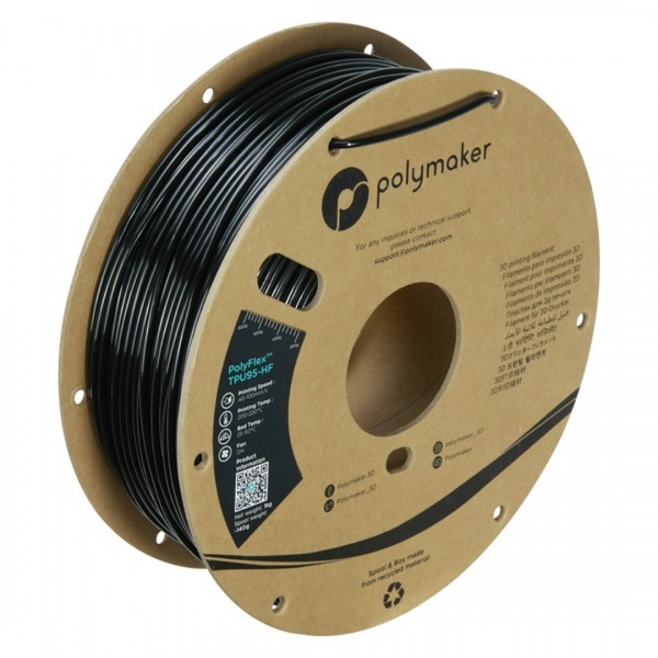 Polymaker PolyFlex TPU-95A High Speed Filament 1.75mm - 1kg - Black