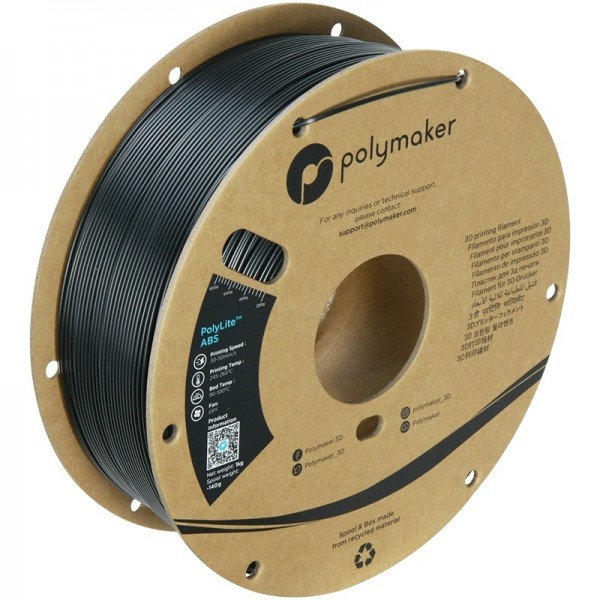 Polymaker PolyLite ABS Filament 1.75mm - 1kg - Black