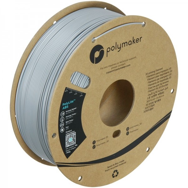 Polymaker PolyLite ABS Filament 1.75mm - 1kg - Grey
