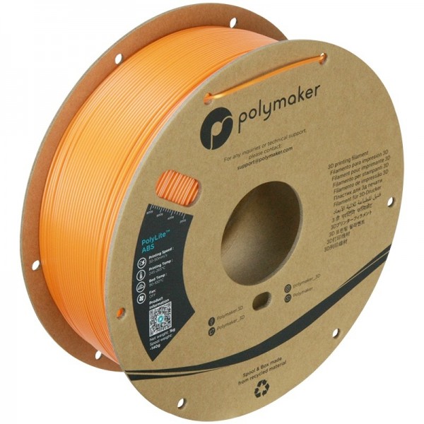 Polymaker PolyLite ABS Filament 1.75mm - 1kg - Orange