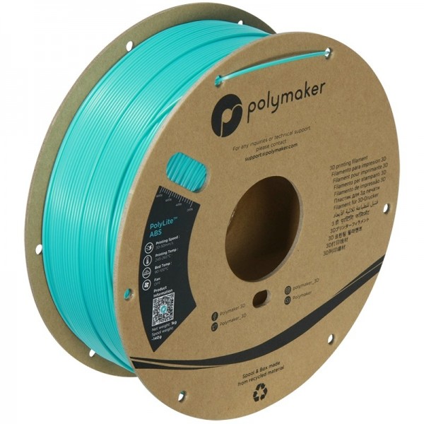 Polymaker PolyLite ABS Filament 1.75mm - 1kg - Teal