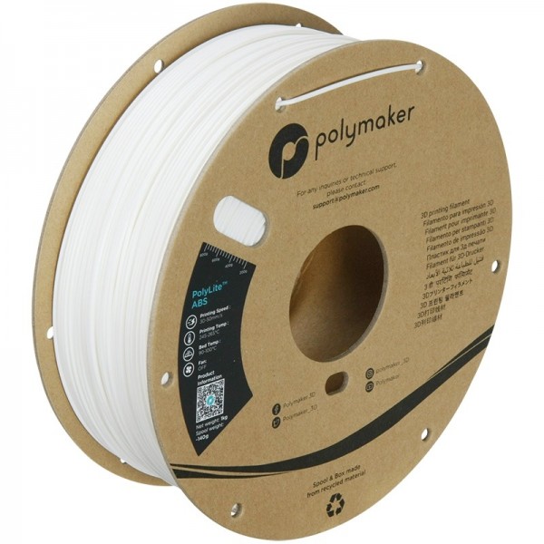 Polymaker PolyLite ABS Filament 1.75mm - 1kg - White