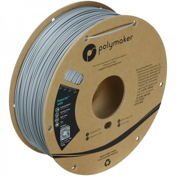 Polymaker PolyLite ASA Filament 1.75mm - 1kg - Grey