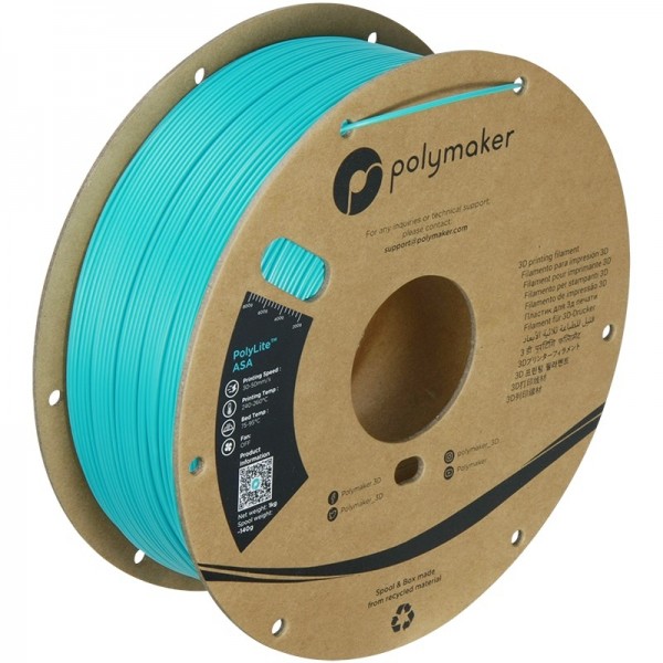 Polymaker PolyLite ASA Filament 1.75mm - 1kg - Polymaker Teal
