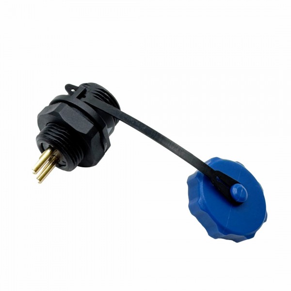 SD13 Female Waterproof Panel Mount Connector 2p - Screw Mount