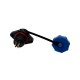 SD13 Female Waterproof Panel Mount Connector 4p - 2 Mounting Holes