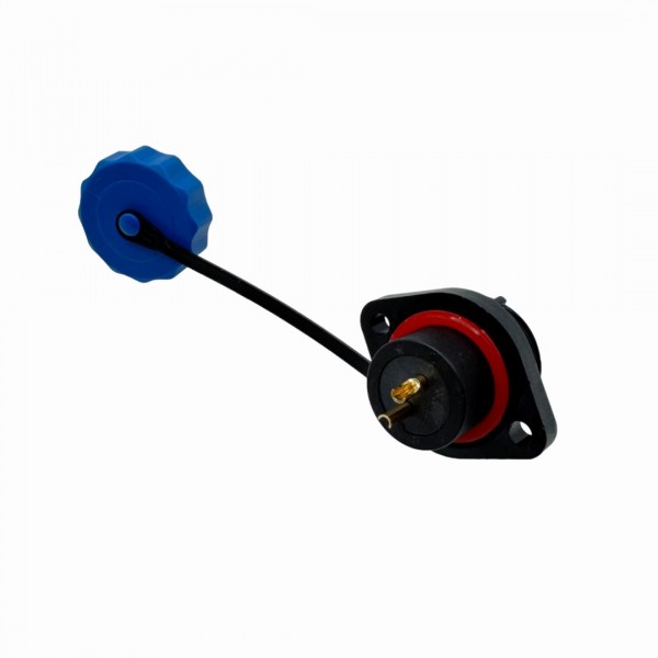 SD16 Female Waterproof Panel Mount Connector 2p - 2 Mounting Holes