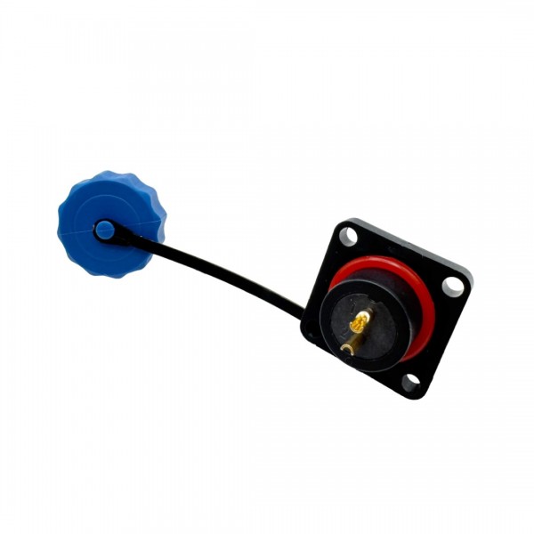 SD16 Female Waterproof Panel Mount Connector 2p - 4 Mounting Holes