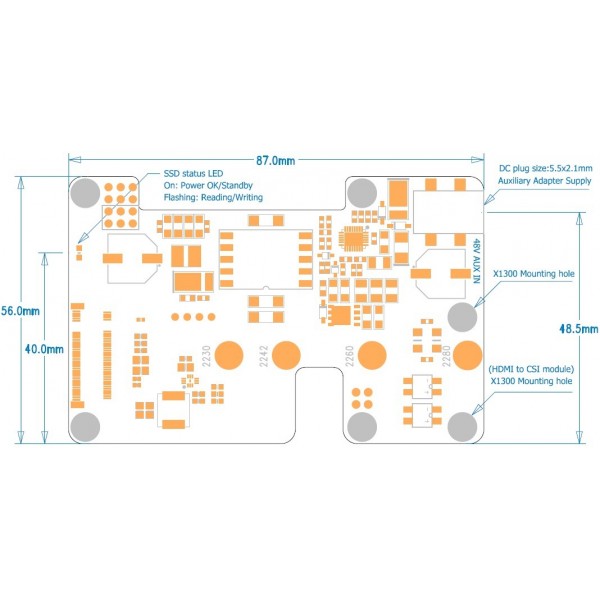 SupTronics X1012 PoE en PCIe naar M.2 HAT - voor NVMe SSD - voor Raspberry Pi 5 SupTronics X1012 PoE en PCIe naar M.2 HAT - voor NVMe SSD - voor Raspberry Pi 5
