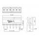 Terminal Block voor Afneembare Schroefterminal - 4p - 3.96mm