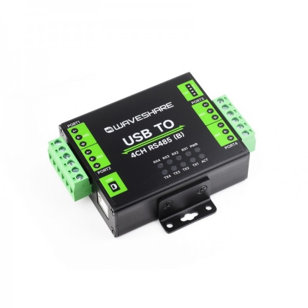 Waveshare Industriële Geïsoleerde USB naar 4-CH RS485 Converter (B) - CH344L