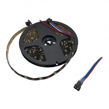 WorldSemi WS2815B Digitale 5050 RGB LED Strip - IP65 - Zwart - 150 LEDs 5m