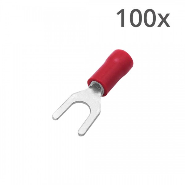 Fork Cable Lug - 0.5-1.5mm² - M4 - 100 pieces