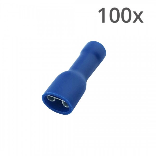 Vlaksteker Kabelschoen Female - 1.5-2.5mm² - 4.8x0.5mm - Geïsoleerd - 100 stuks