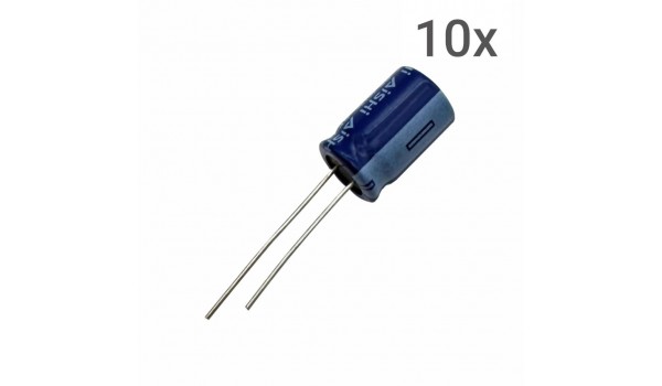 AISHI Elektrolytische Condensator - 100uF 25V - 10 stuks