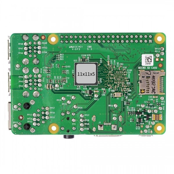 Aluminum Heatsink Kit - for Raspberry Pi 2 en 3(+)
