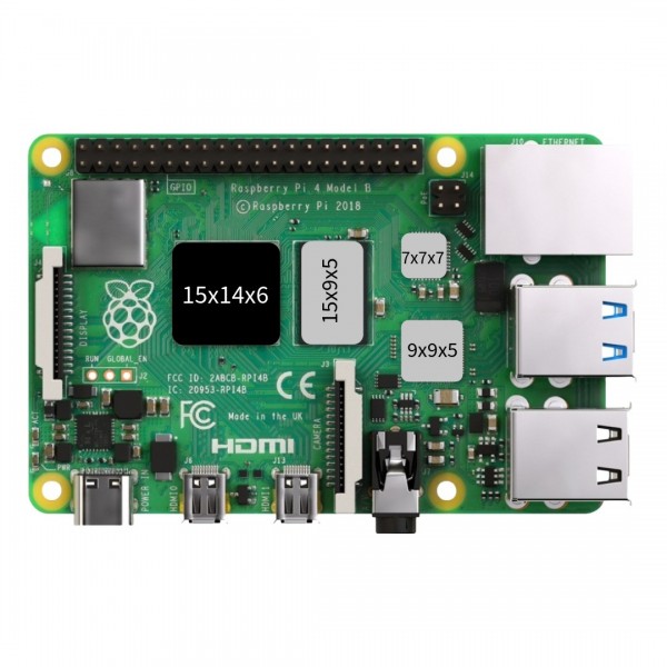 Aluminum Heatsink Kit - for Raspberry Pi 4