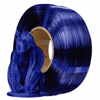 AzureFilm Refill PETG Hyper Speed Filament 1.75mm - 1kg - Donkerblauw Transparant
