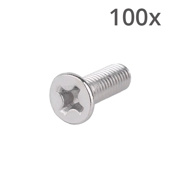 Countersunk Bolt M3x6mm - 4mm thread - 100 pieces