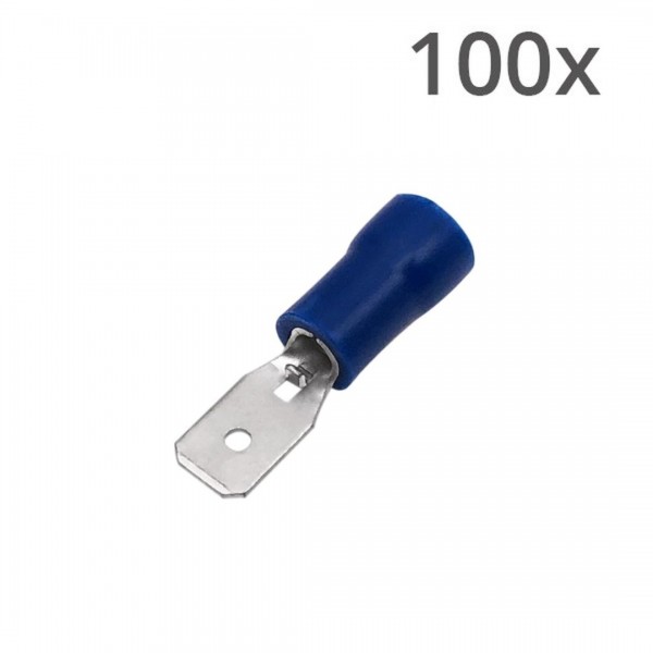 Vlaksteker Kabelschoen Male - 1.5-2.5mm² - 4.8x0.5mm - 100 stuks