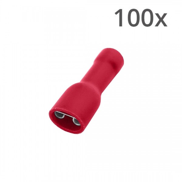 Vlaksteker Kabelschoen Female - 0.5-1.5mm² - 4.8x0.8mm - Geïsoleerd - 100 stuks