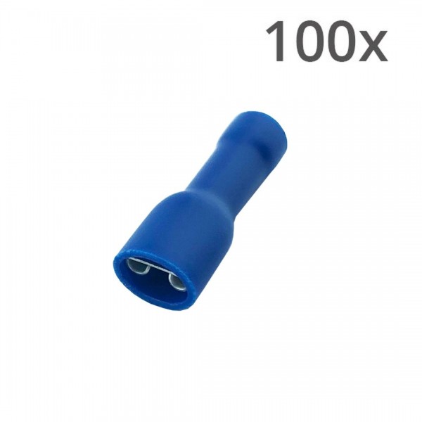 Vlaksteker Kabelschoen Female - 1.5-2.5mm² - 4.8x0.8mm - Geïsoleerd - 100 stuks
