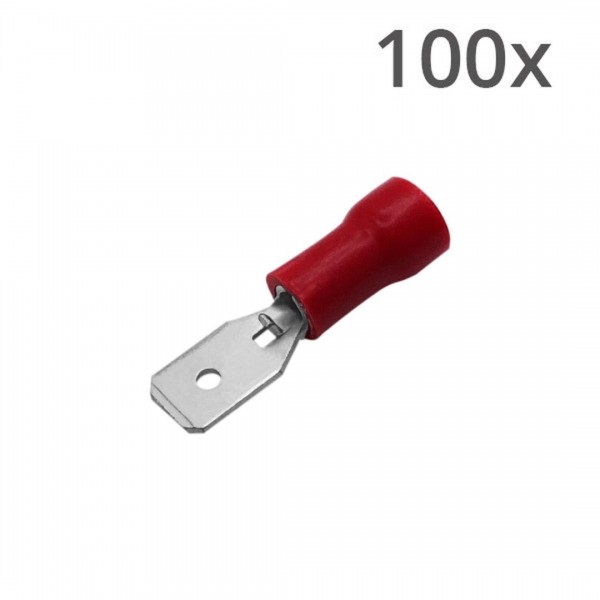 Vlaksteker Kabelschoen Male - 0.5-1.5mm² - 4.8x0.5mm - 100 stuks