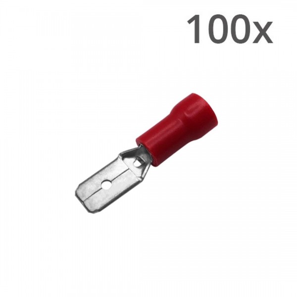 Vlaksteker Kabelschoen Male - 0.5-1.5mm² - 4.8x0.8mm - 100 stuks