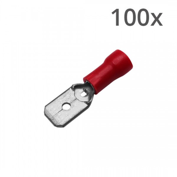 Vlaksteker Kabelschoen Male - 0.5-1.5mm² - 6.3x0.8mm - 100 stuks