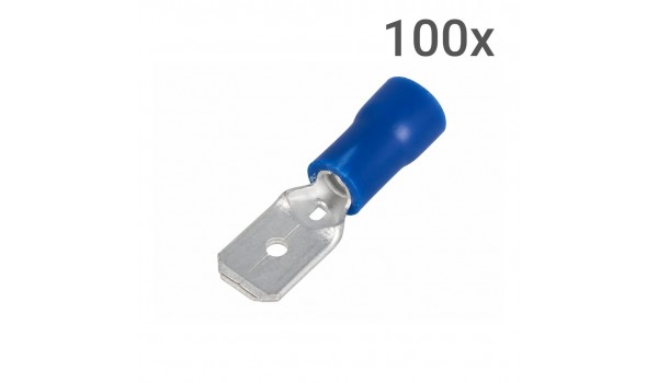 Vlaksteker Kabelschoen Male - 1.5-2.5mm² - 6.3x0.8mm - 100 stuks