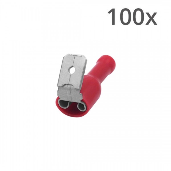 Vlaksteker Kabelschoen Male en Female - 0.5-1.5mm² - 6.3x0.8mm - 100 stuks