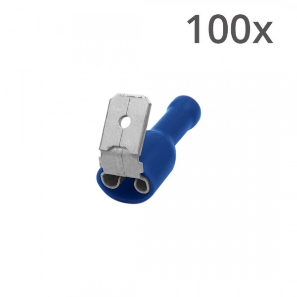 Vlaksteker Kabelschoen Male en Female - 1.5-2.5mm² - 6.3x0.8mm - 100 stuks