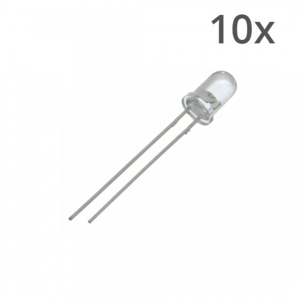 Everlight IR LED 940nm - 5mm Clear - 10 pieces