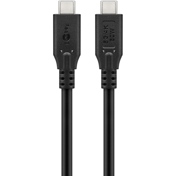 Goobay 66508 USB-C USB-C 3.2 Kabel - 2m - 3A - Zwart