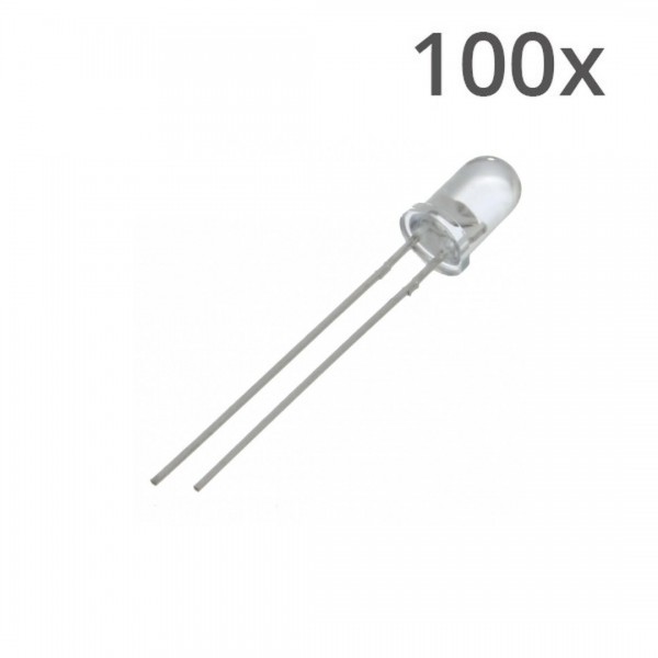 RGB LED - 5mm Clear - Blinking - 100 pieces
